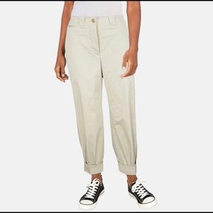 🔥BURBERRY stone color pleated chinos trousers